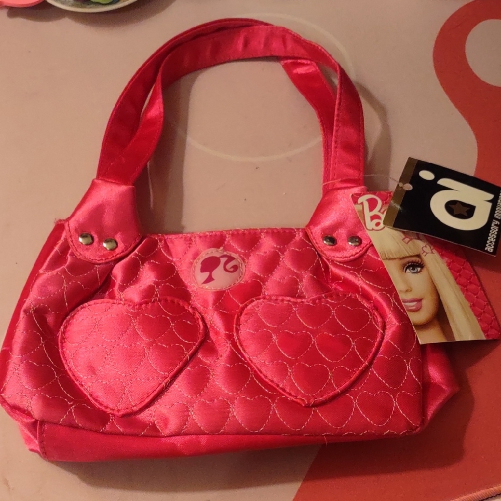 Barbie Fuchsia Heart Quilted Mini Bag